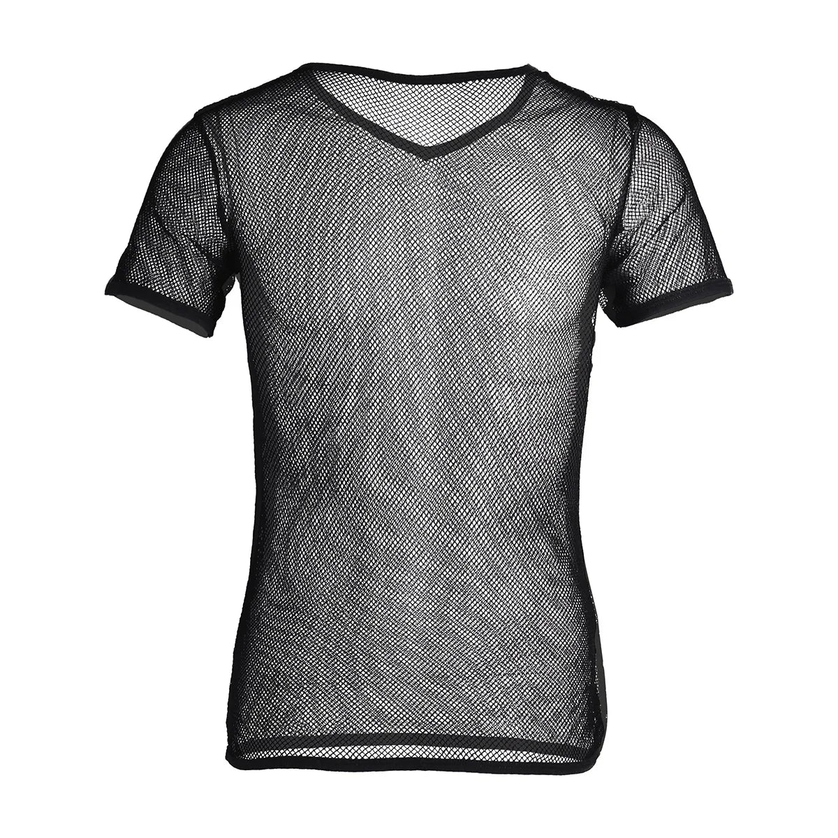 Sexy Mens T-Shirts See Through Mesh Short Sleeves Fishnet Tank Vest Shirt Male Clothes Fashion Party Undershirt Dance Clubwear