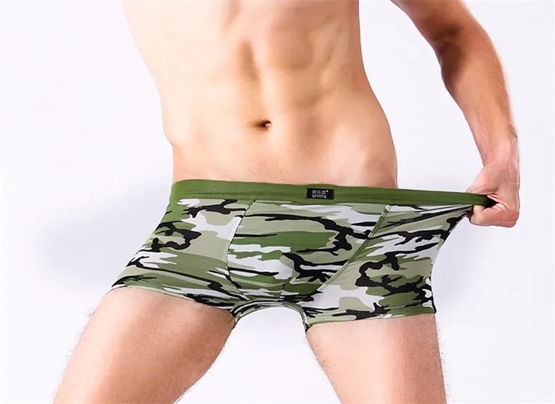 Men Camouflage Boxer Shorts 4pcs Modal Cotton