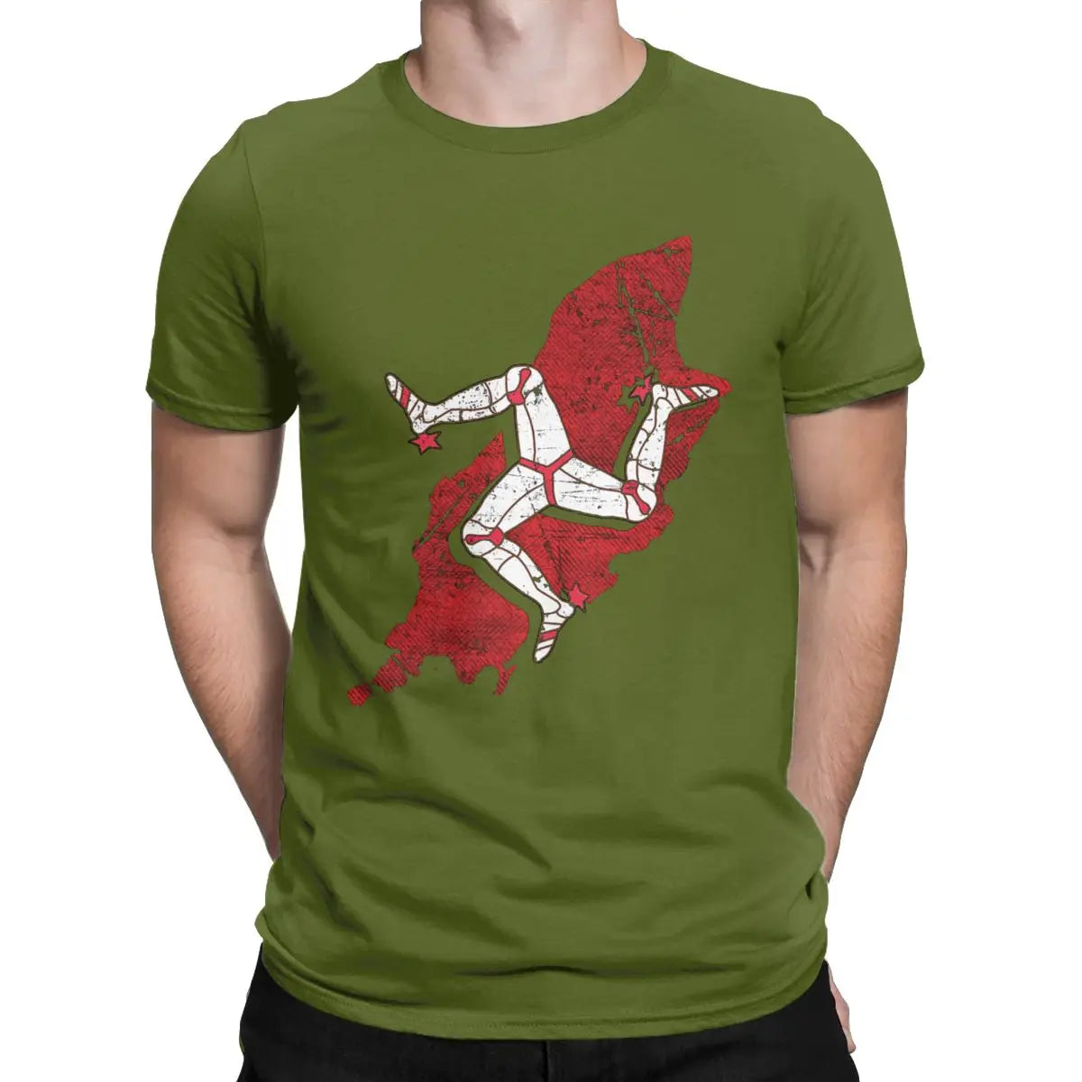 Men's Isle Of Man TT T Shirt Road Racing Motorcycle Pure Cotton Tops Funny Short Sleeve Round Collar Tees Party T-Shirt
