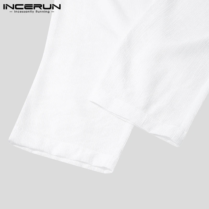 Men Sleep Pants Solid Color Homewear Elastic Waist Comfortable 2024 Thin Sleep Bottoms Men See Through Leisure Pants INCERUN