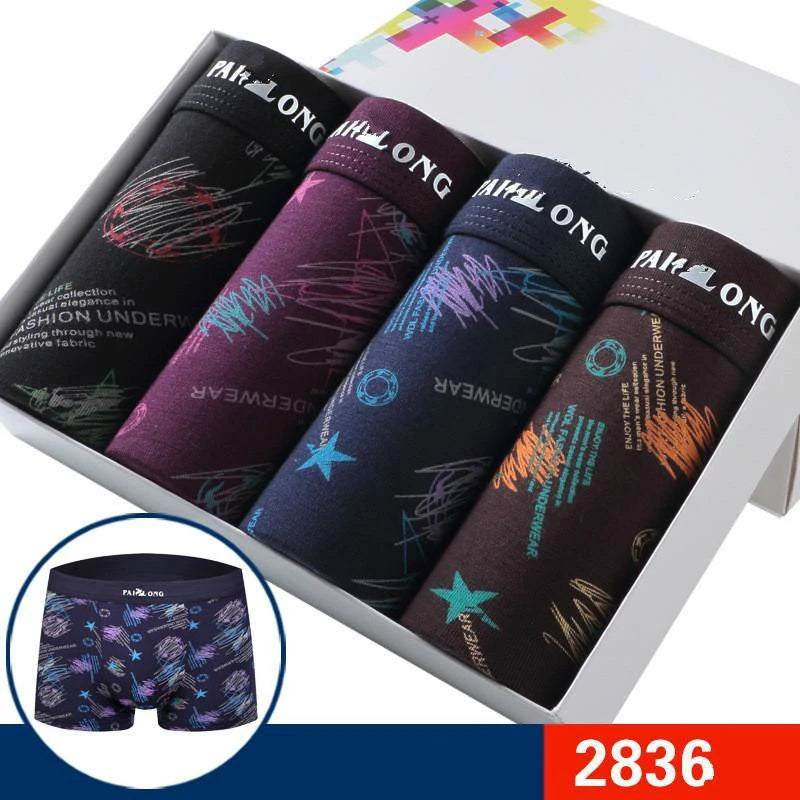 Men's Printed Modal Spandex Boxer Shorts