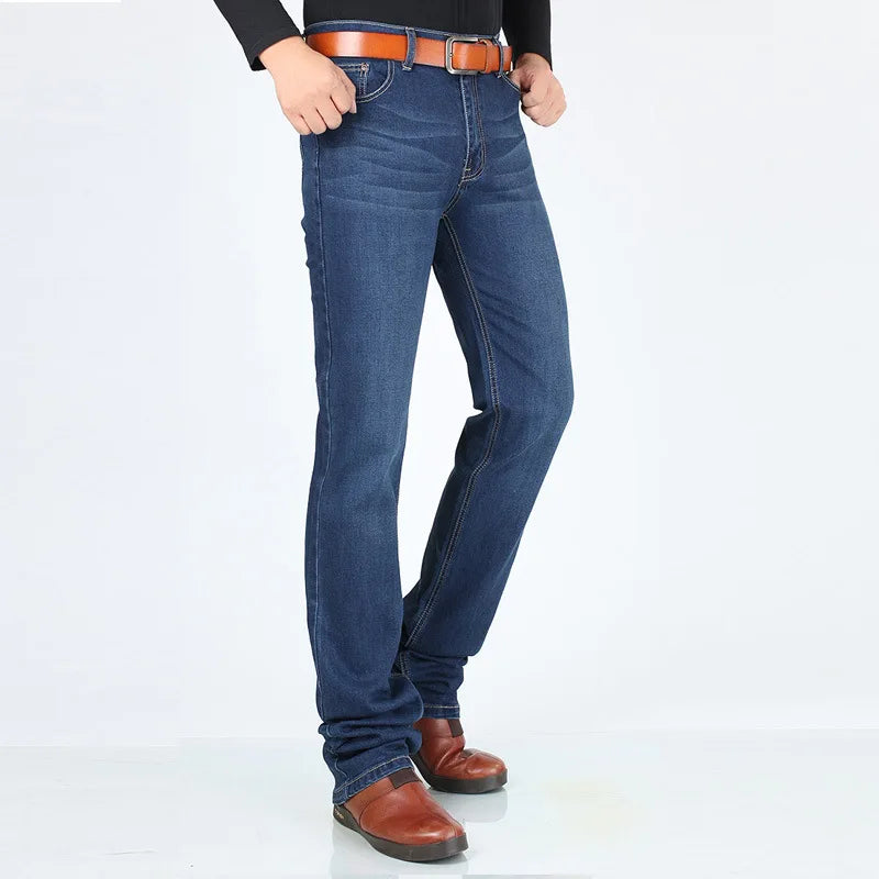 Men's Casual Denim Pants Autumn Spring 120 Cm Long Jeans