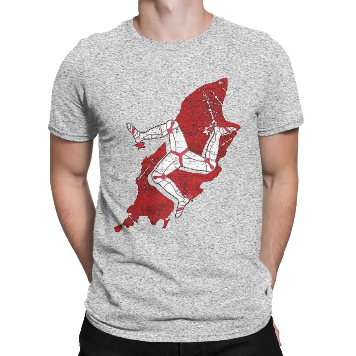 Men's Isle Of Man TT T Shirt Road Racing Motorcycle Pure Cotton Tops Funny Short Sleeve Round Collar Tees Party T-Shirt
