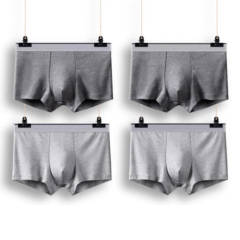 Men's Boxer Shorts Solid Underpants Comfortable Plus Size