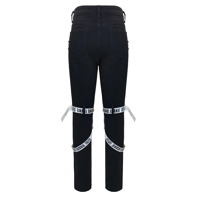 Fall Men's Jeans 2026 Skinny Slim Straight Pants New Fashion Black Youth Street Pants Trend Ripped Cargo Pants White Summer