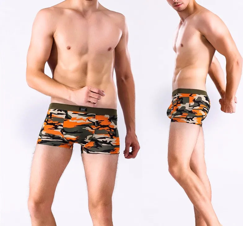 Men Camouflage Boxer Shorts 4pcs Modal Cotton