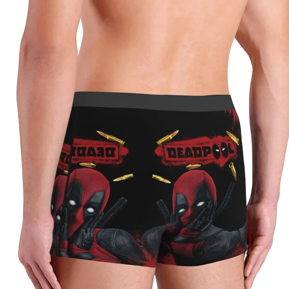 Deadpool Boxer Shorts for Men - Lycra Polyester Blend