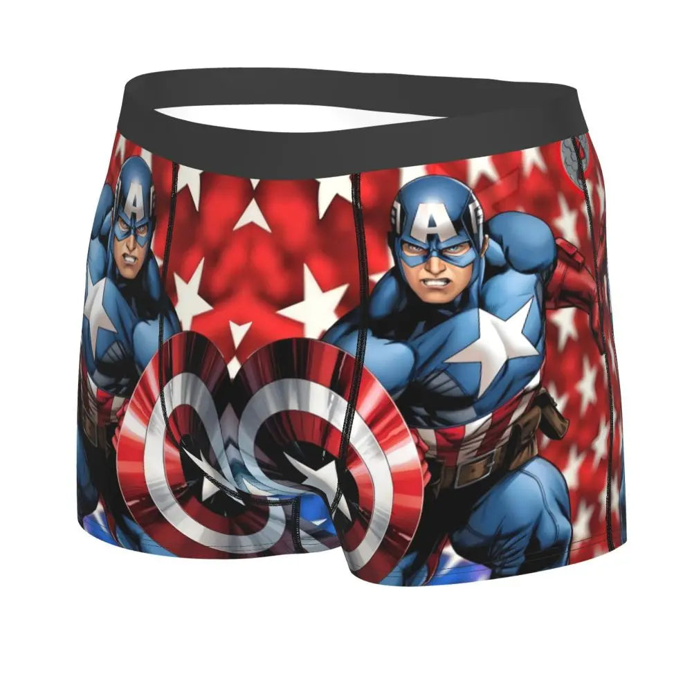 Captain America Comics Design Boxer Shorts for Men by MINISO