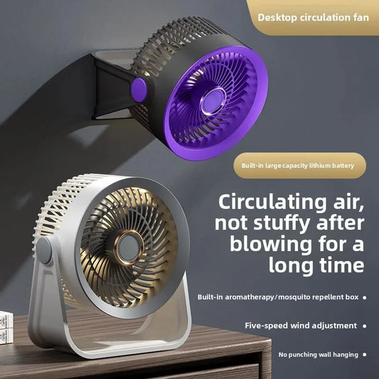 Portable Cordless Electric Fan for Air Circulation