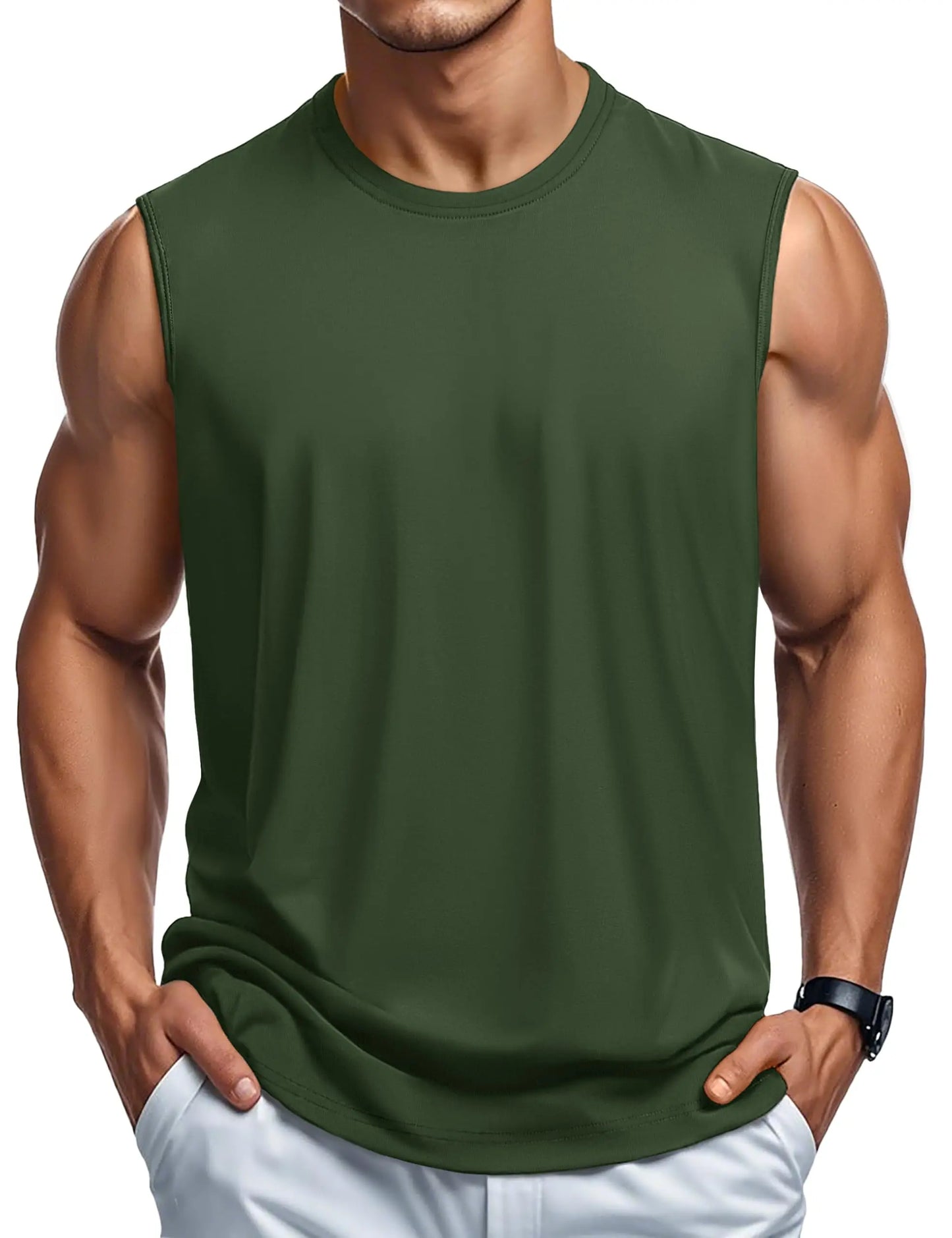 MAGCOMSEN Men's Cotton Sports Tank Top for Summer