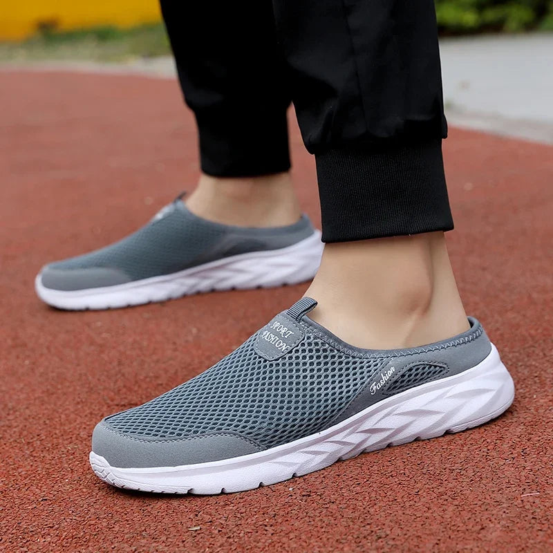 Men's Summer Breathable Mesh Casual Half Slippers