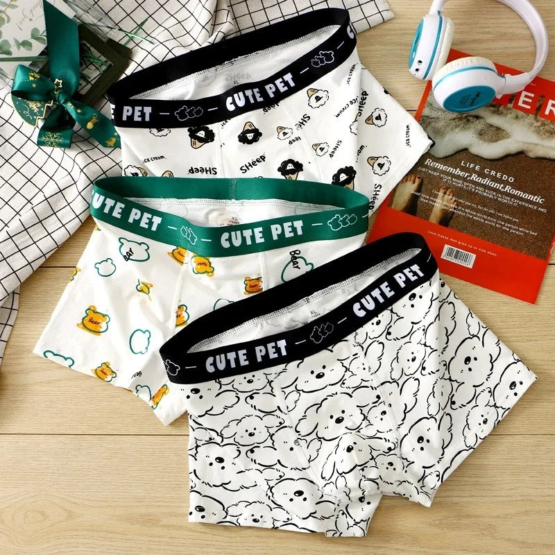 4Pack Mens + Boys Underwear Cotton Boxer Briefs Moisture Wicking