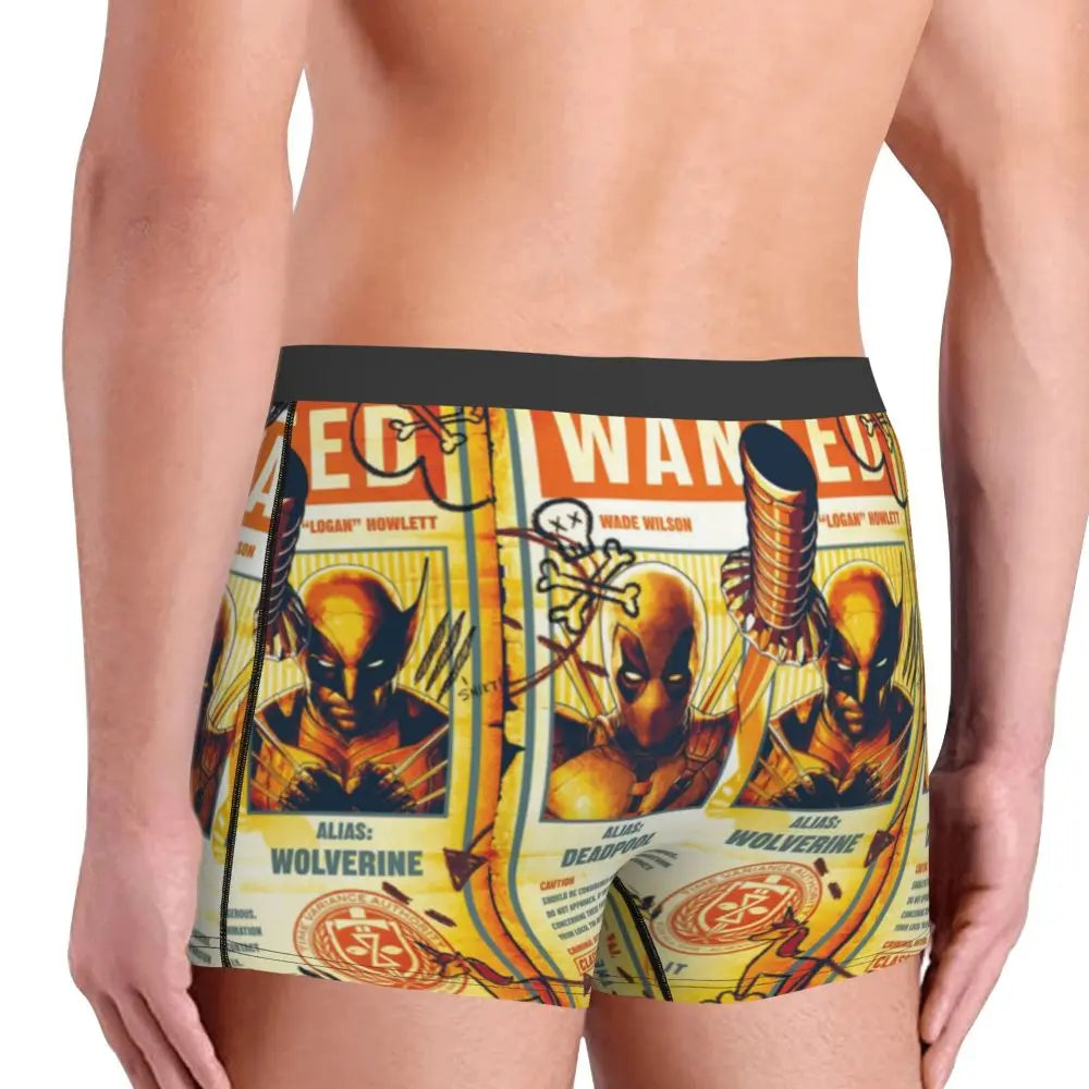 Deadpool Boxer Shorts for Men - Lycra Polyester Blend