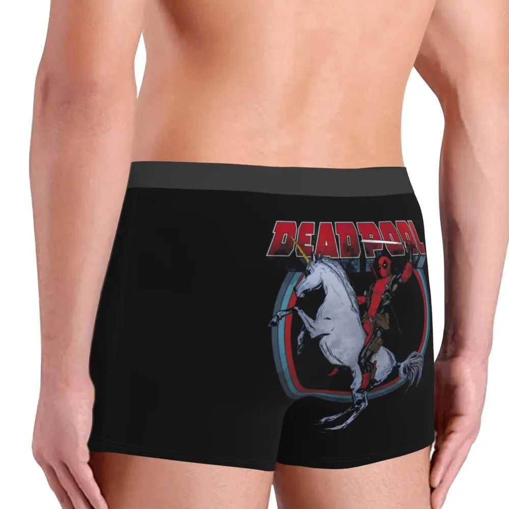 Deadpool Boxer Shorts for Men - Lycra Polyester Blend