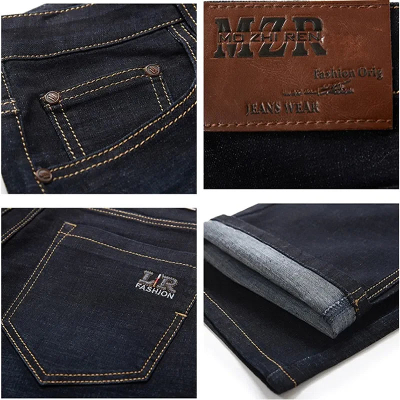 Plus Size Loose High Waist Denim Jeans for Men