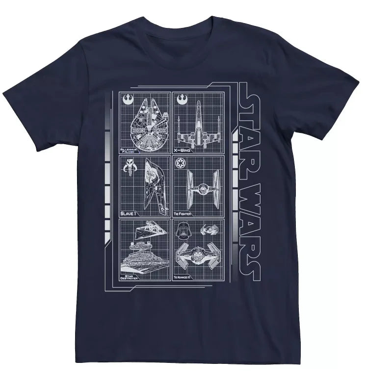 Star Wars-Themed printed short-sleeved, Telcan Shirt for men and women