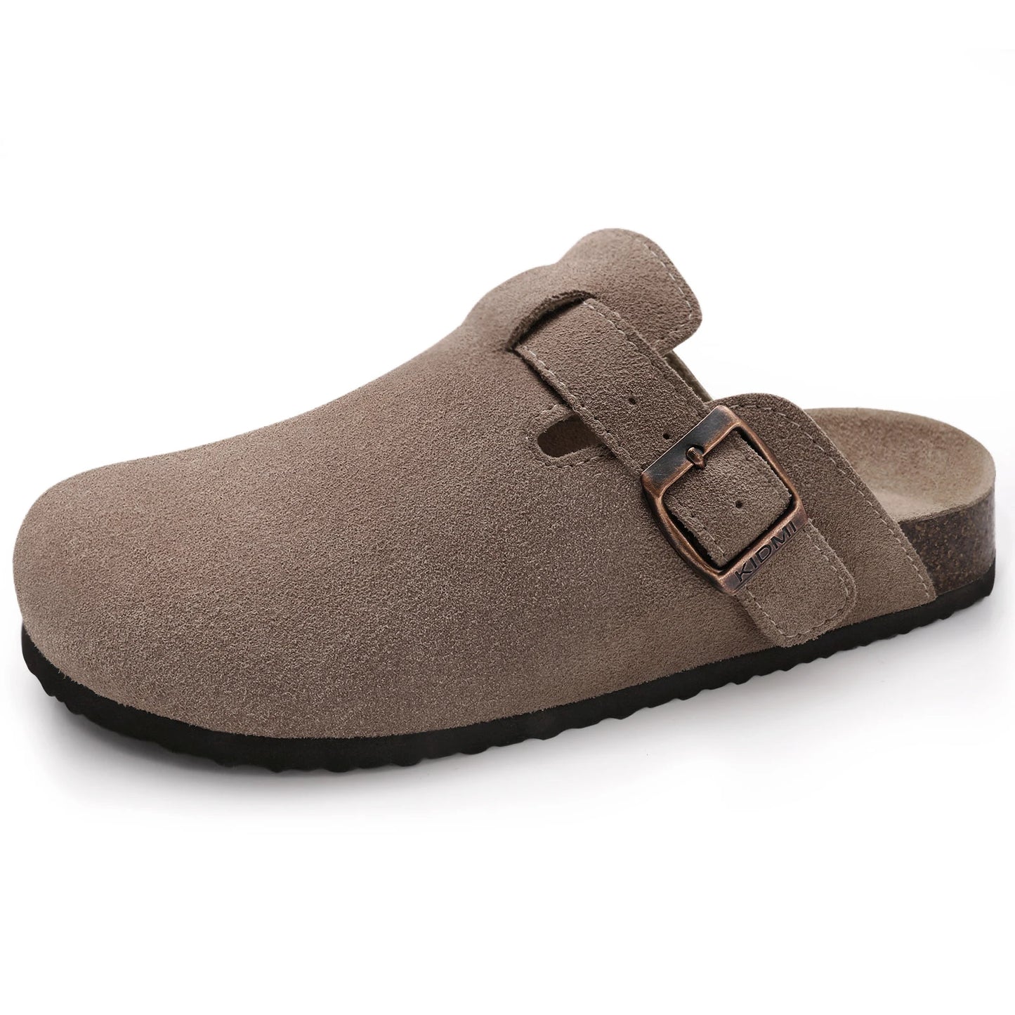 Kidmi Genuine Suede Mules with Cork Footbed for Men