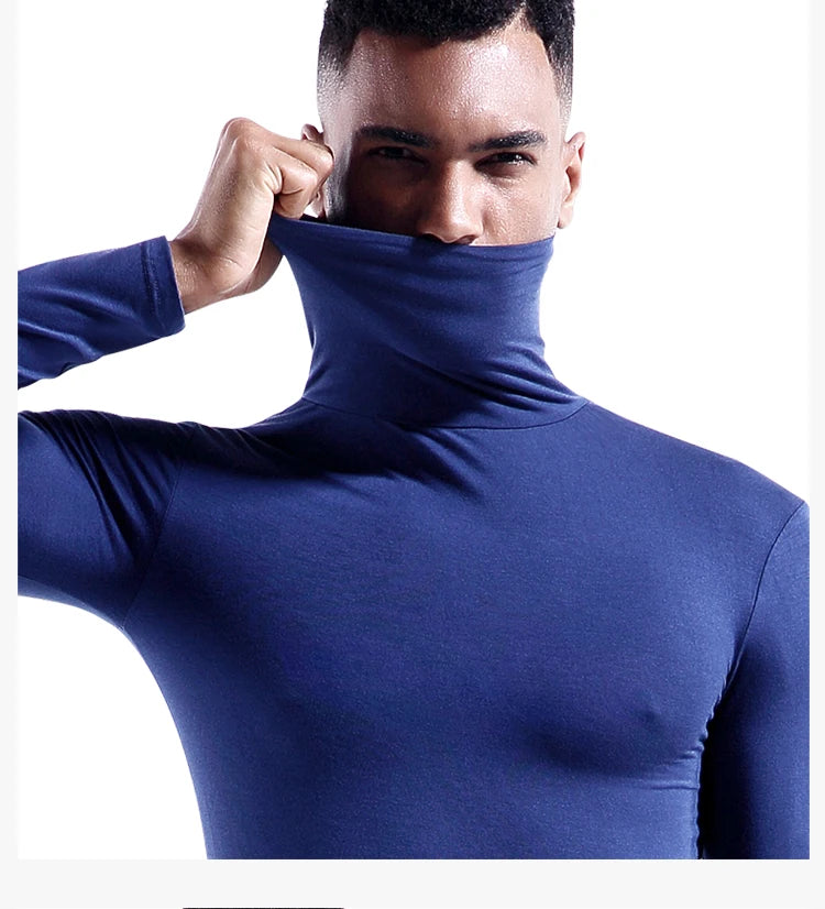 Men's Thermal Turtleneck Bohemian Lapel