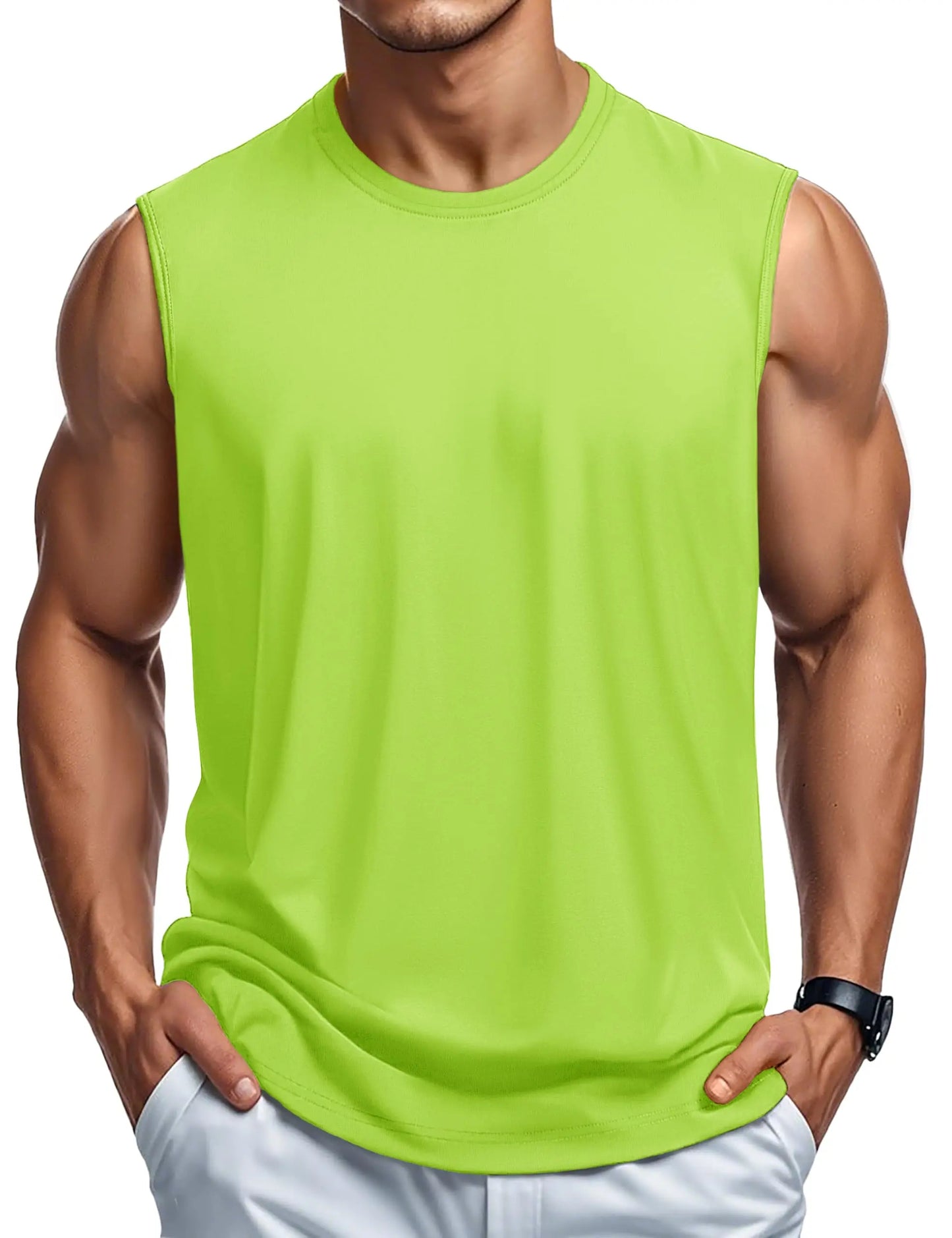 MAGCOMSEN Men's Cotton Sports Tank Top for Summer