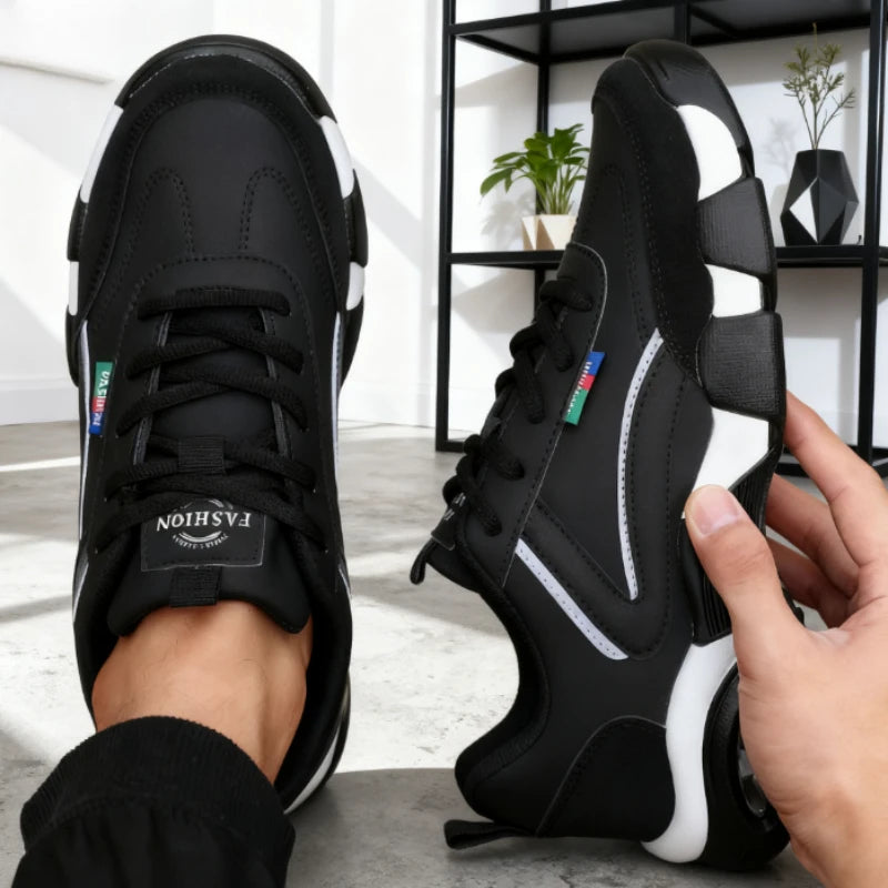 Men's Comfortable Lace-Up Sneakers with Anti Slip Feature