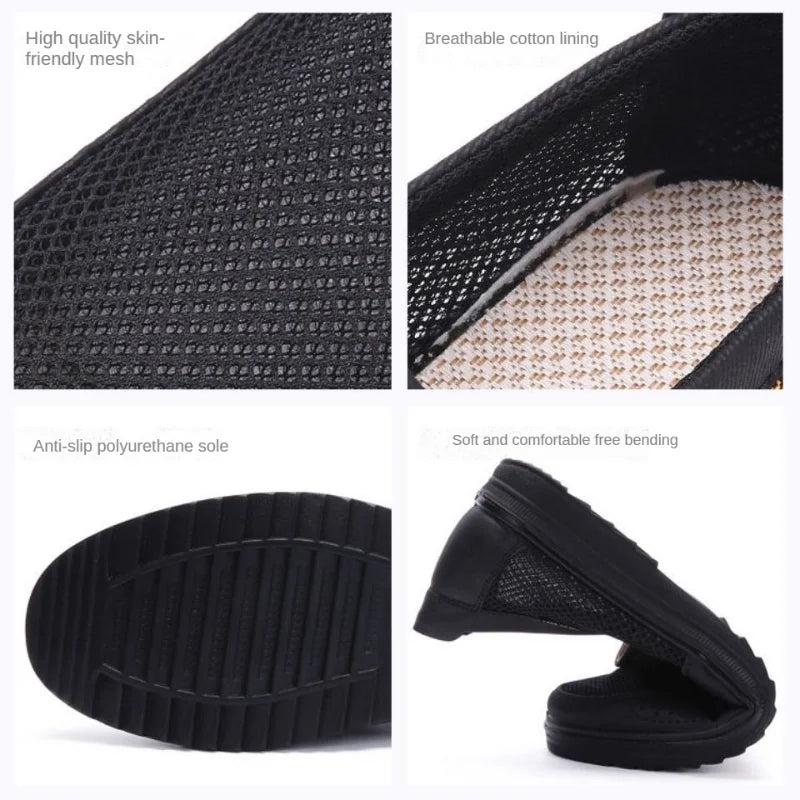 Men's Casual Sneakers with Breathable Mesh and Chunky Sole