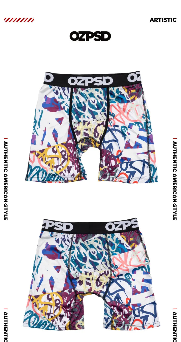 OZPSD Brand 1Pcs Men Underwear Boxers Breathable Swimming Sexy Man Underpants S-2XL Men's