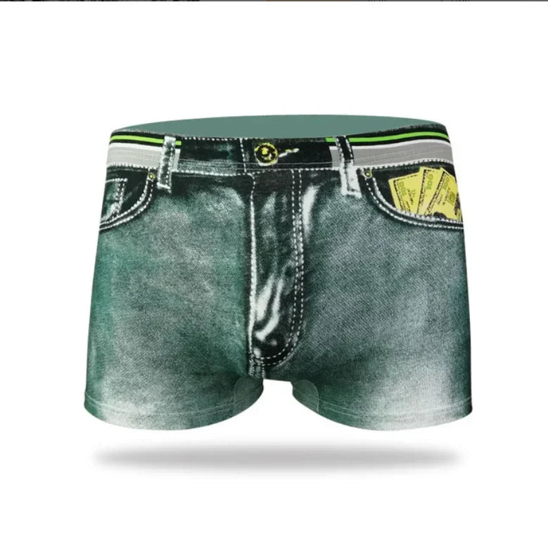 Men's Cotton 3D Print Boxer Shorts