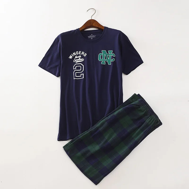 Negroke Knit Cotton Short Sleeve Pyjamas for Men
