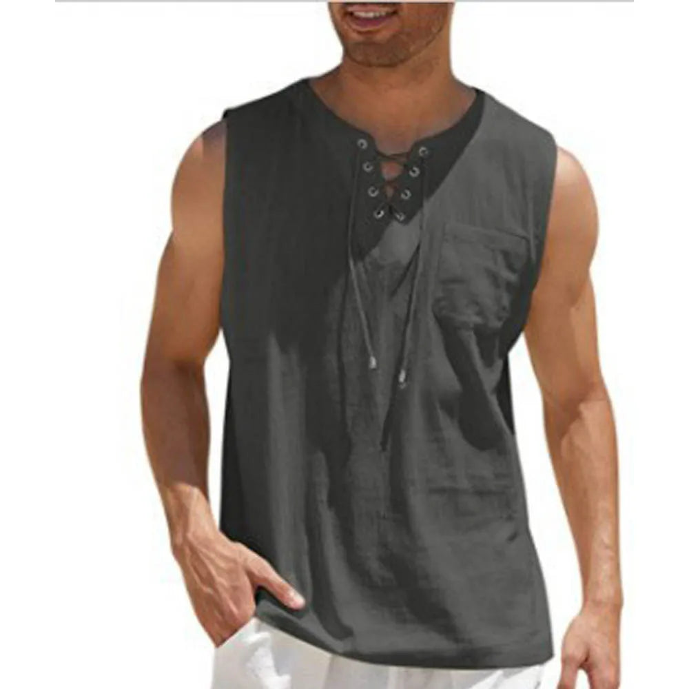 Men's Summer Lightweight V-Neck Tank Top
