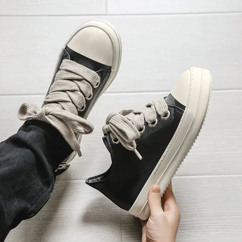 Men's PU Leather Casual Sneakers for Spring and Autumn