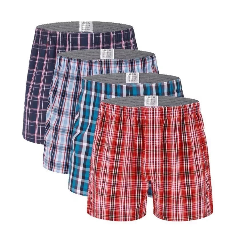 Cotton Classic Checkered Boxer Shorts by FARDLY