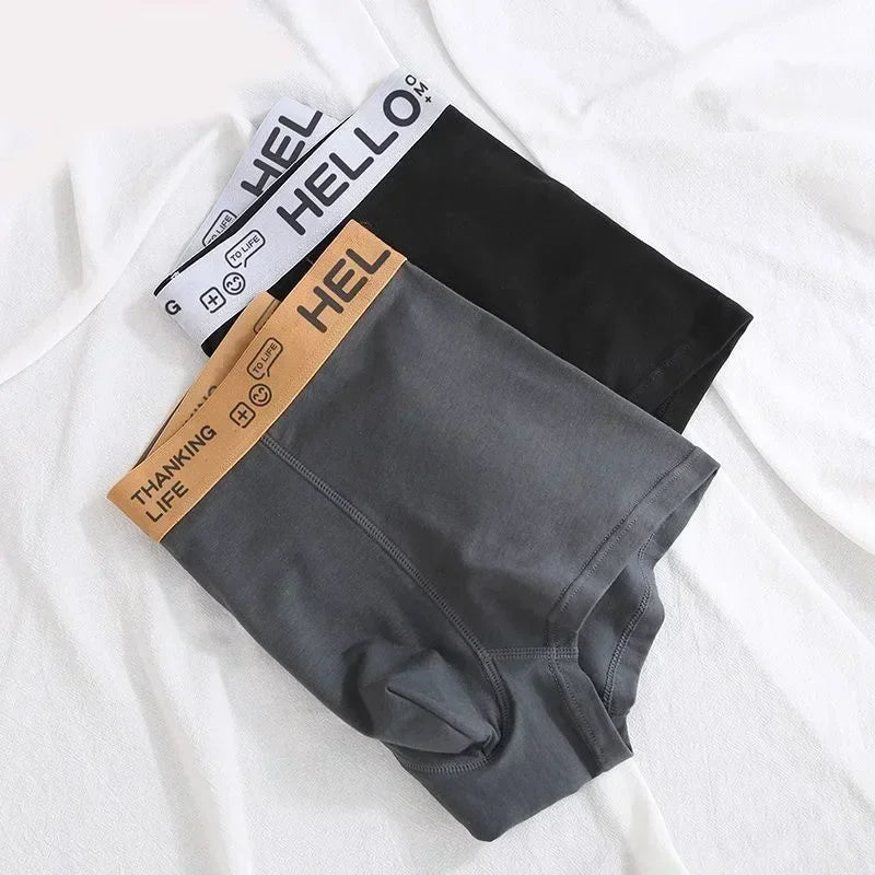 MOONBIFFY Boxers Men's Cotton Underwear L-4XL