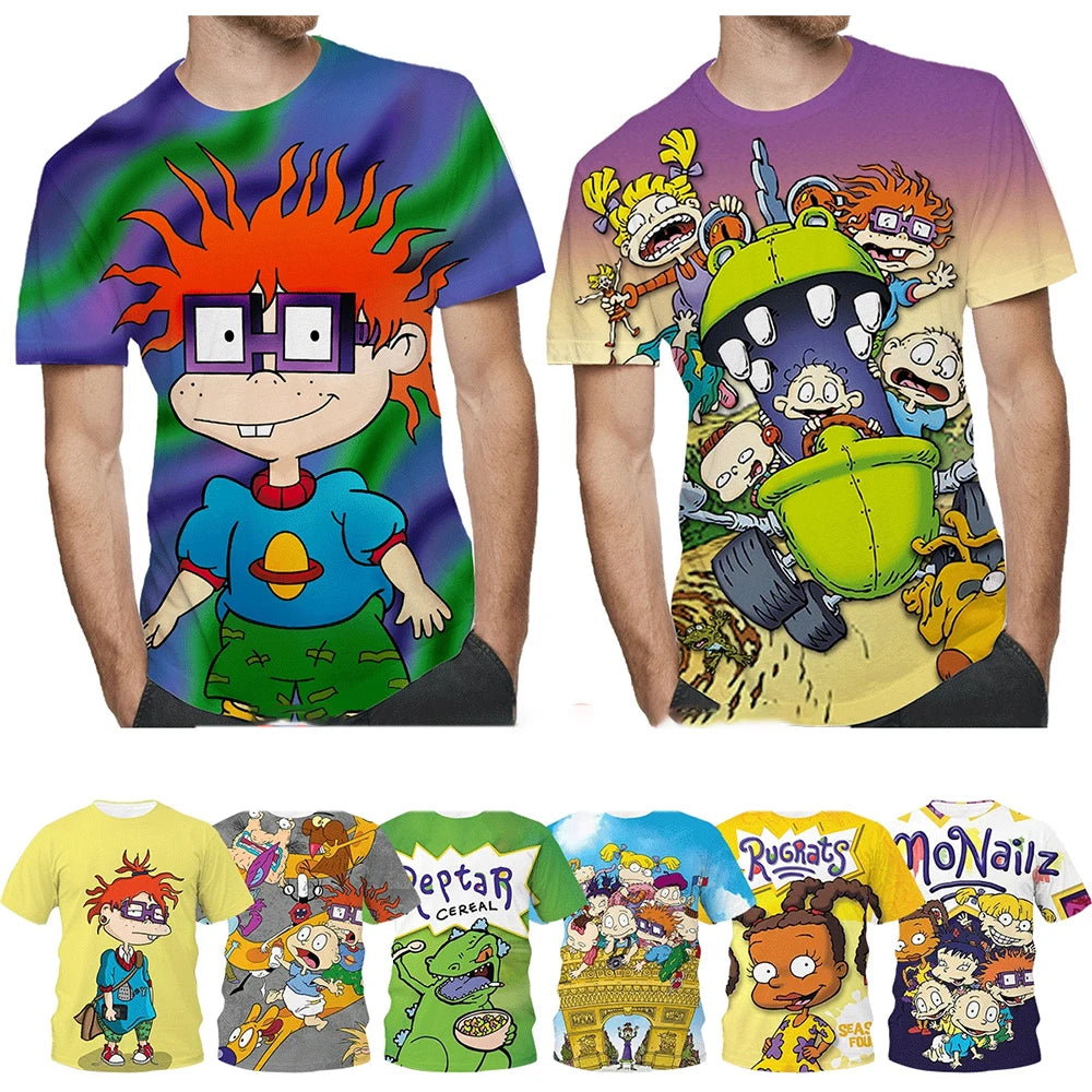 3D Printed Anime Character T-Shirt for Summer