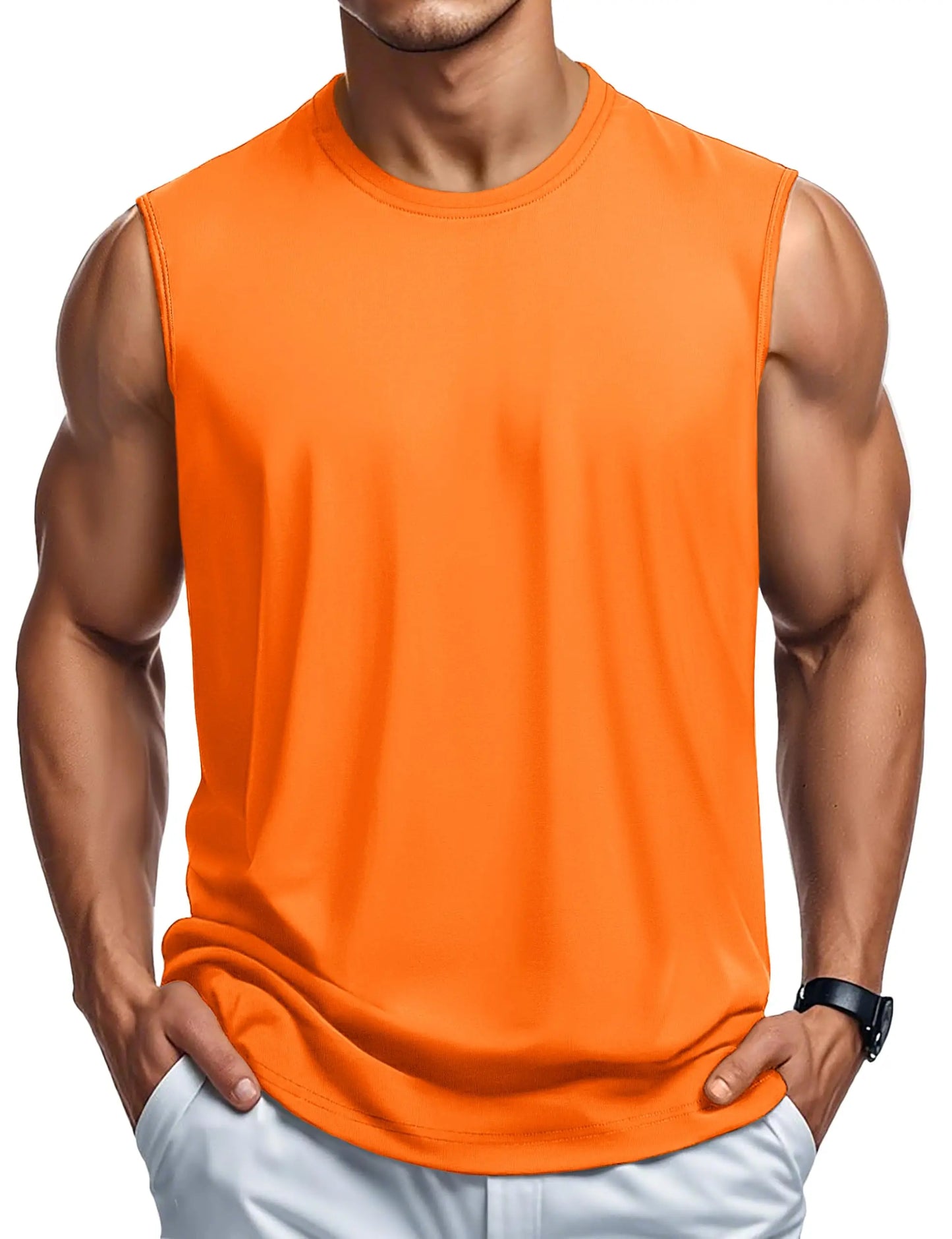 MAGCOMSEN Men's Cotton Sports Tank Top for Summer