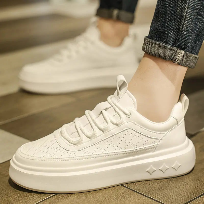 Men's White Breathable Casual Sports Shoes