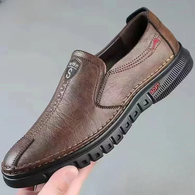 Mens PU Leather Slip-On Loafers for Casual Wear
