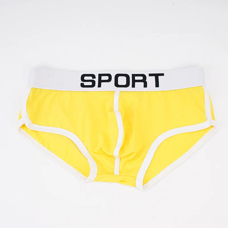 Men's Cotton Fitness Sports Boxer Shorts with U Bulge Pouch