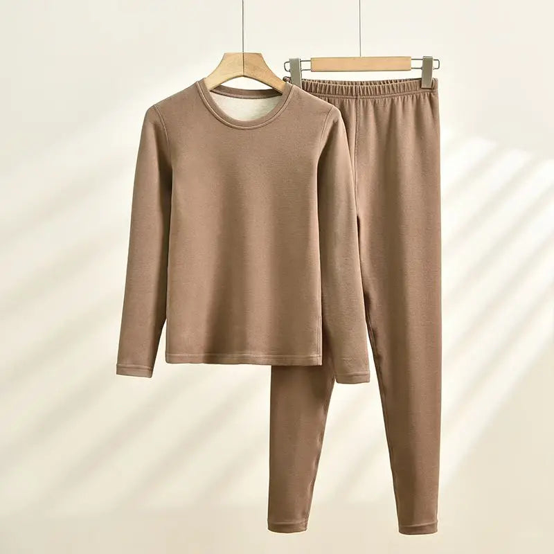 Thermal Underwear For Women + Men Winter Clothes Wool And Silk Two Piece Sets Thermos Clothing