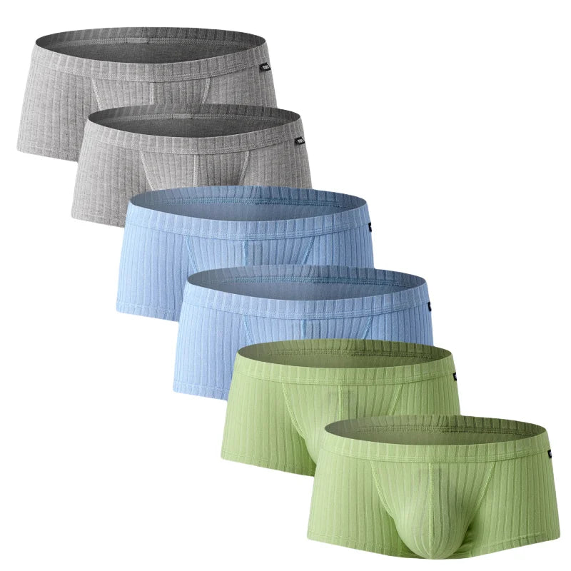 GTOPX MAN Men's Low Rise Boxer Briefs 6-Pack