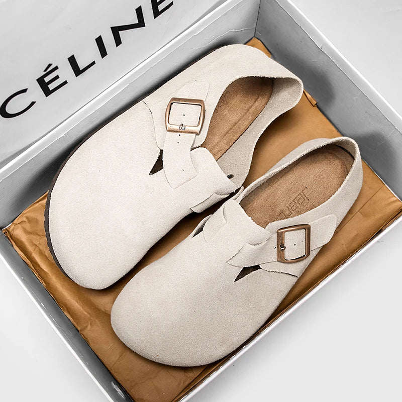 Men's Faux Suede Slip-On Mules for Beach Wear
