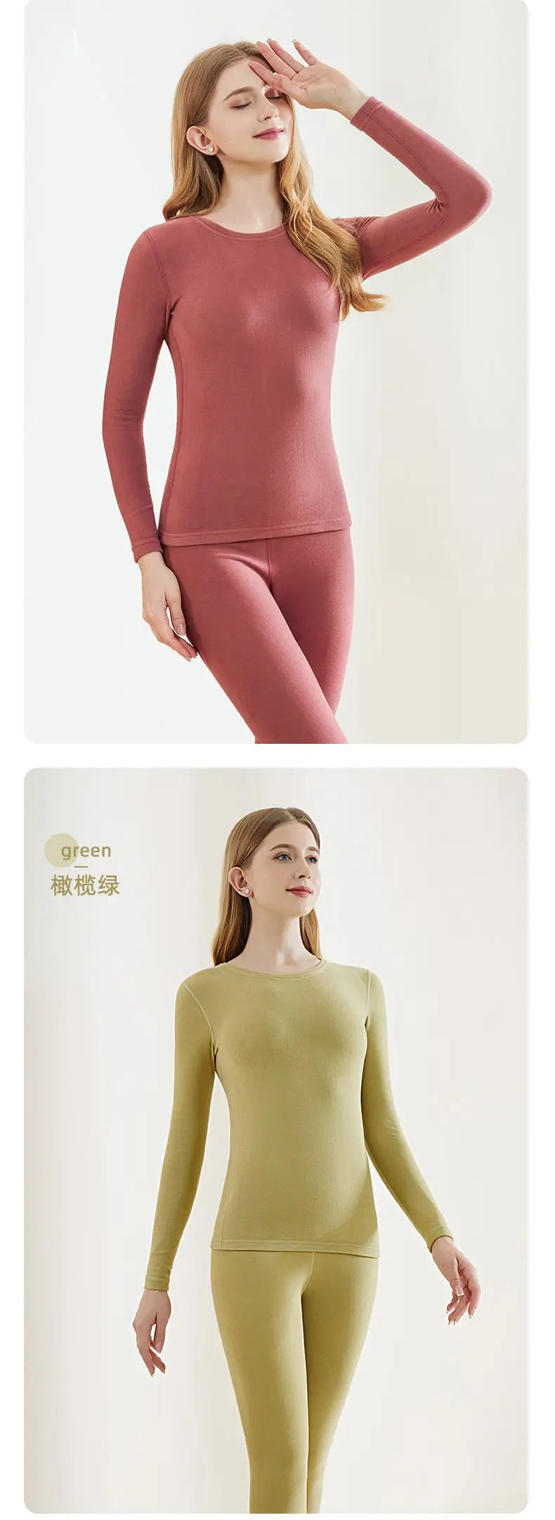 Thermal Underwear For Women + Men Winter Clothes Wool And Silk Two Piece Sets Thermos Clothing