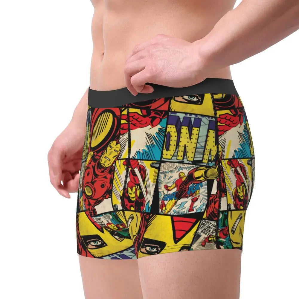Iron-man Printed Boxer Briefs for Men