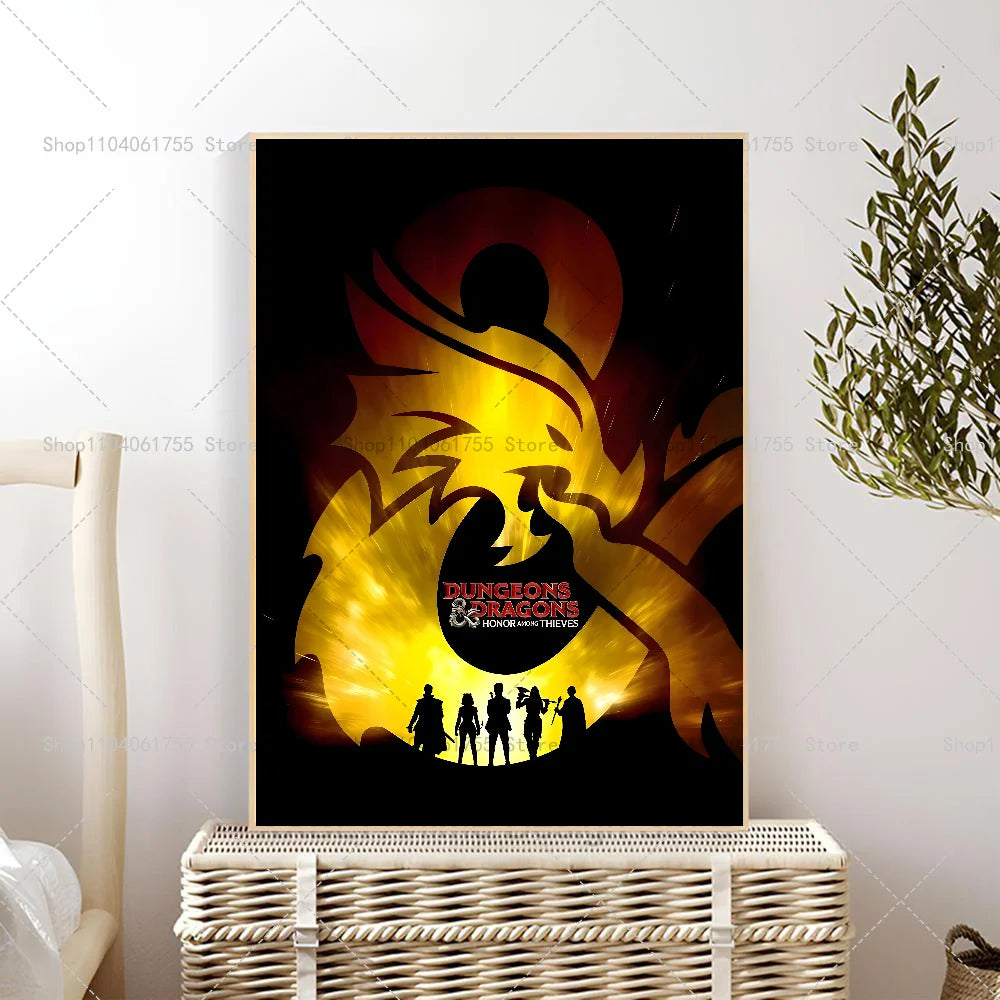 1PC Role playing Games Dungeons & Dragons Poster Self-adhesive Art Waterproof Paper