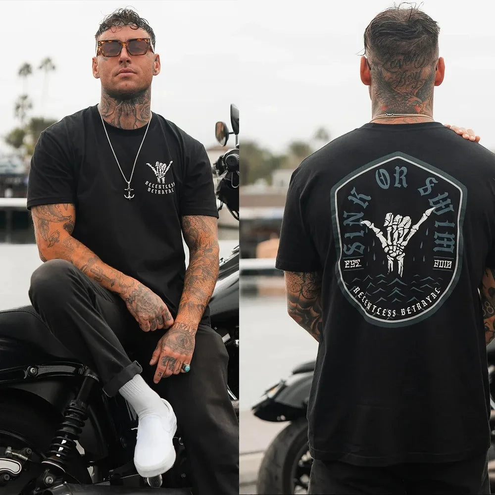 Hot Mens T Shirt Men's Short Sleeve T-shirts Male Essentials Clothes Cotton Tee Tops and Tees Gothic Clothing Man New Gym