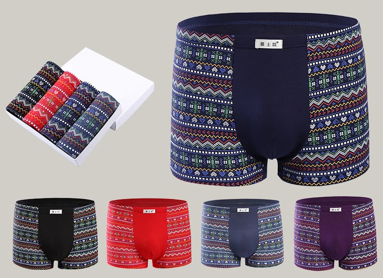 Bamboo Fiber Boxer Shorts for Men L-5XL