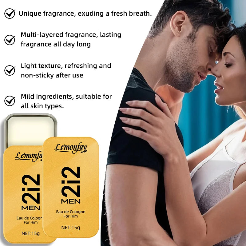Lemonfay 2i2 Men Solid Perfume Balm 15g Alcohol Free