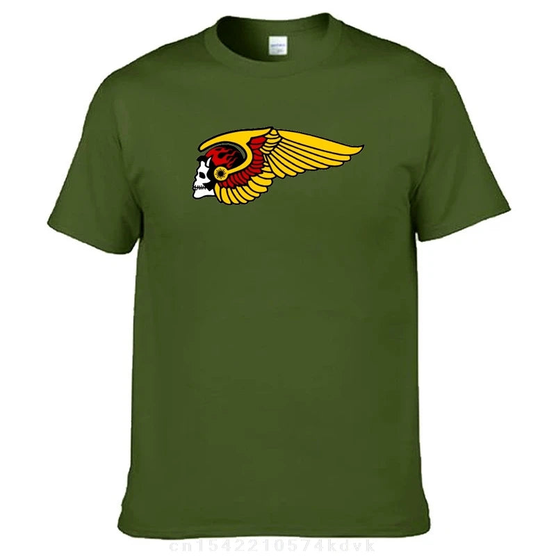 H-Helles T-Shirt Summer Popular Logo A-Angeles Y2K Casual T-Shirts Cotton Novelty Tshirt For Men Short Sleeve Design Tops