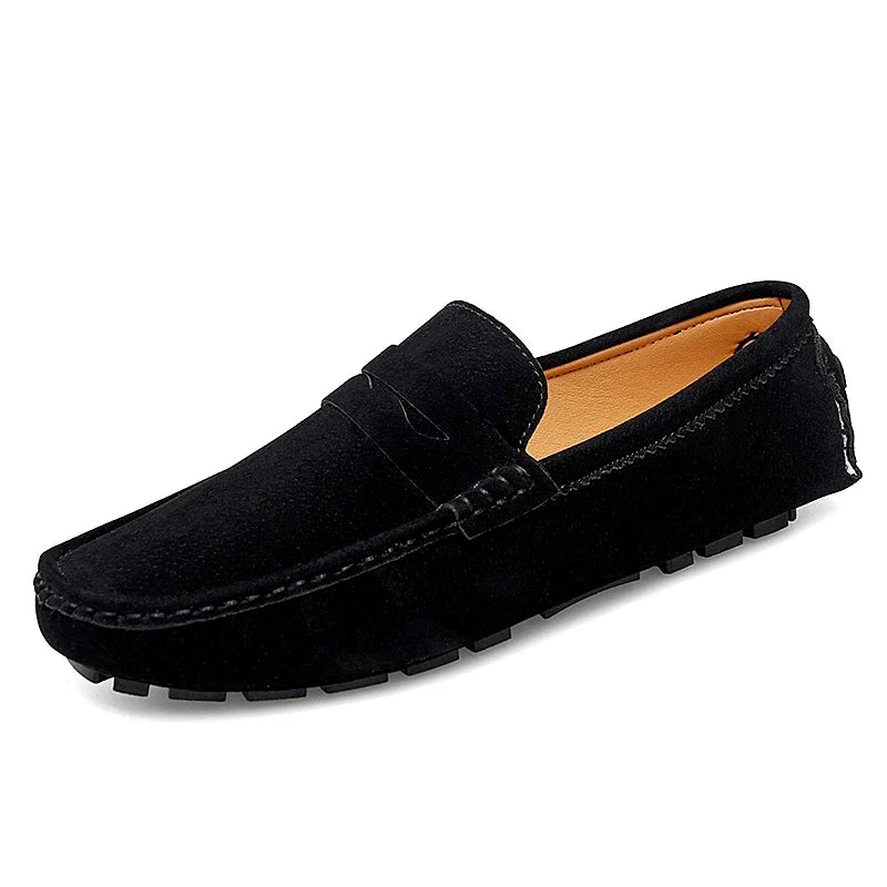 Men's Suede Leather Loafers Comfortable Walking Shoes