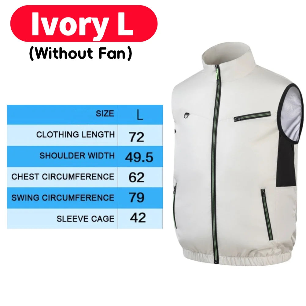 Cooling Vest Breathable Polyester Fan Vest for Hot Weather