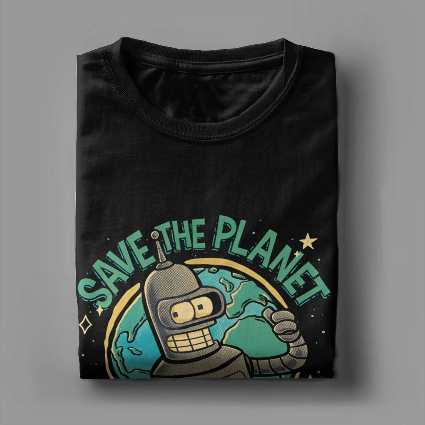 Futuramas Save the Planet Cotton T-Shirt for Men